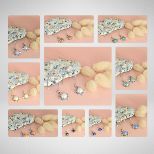 Boucles d'oreilles Résine Artisanales