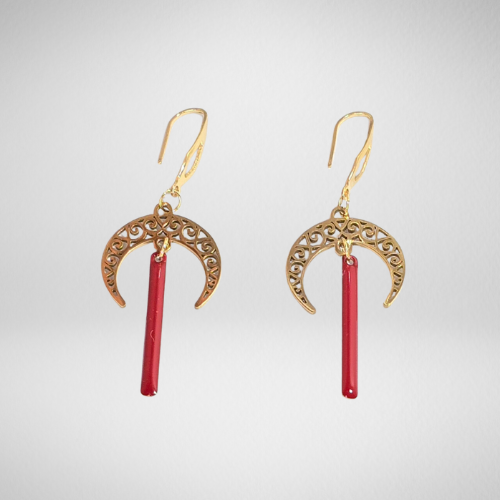 Boucles d'oreilles lune