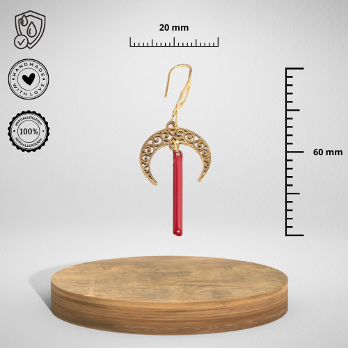 Boucles d'oreilles lune