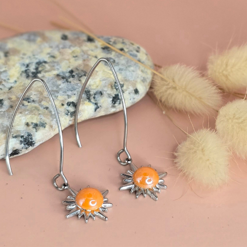Boucles d'oreilles résine artisanales