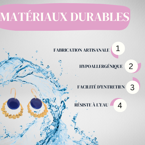 Boucles d'oreilles résine artisanales