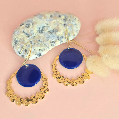 Boucles d'oreilles résine artisanales