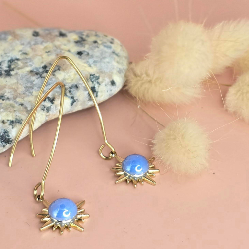 Boucles d'oreilles résine artisanales