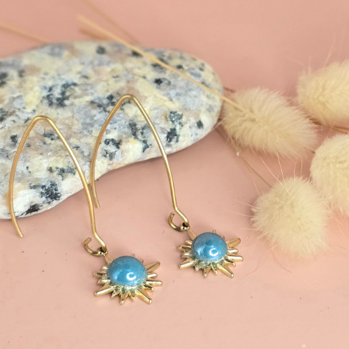 Boucles d'oreilles résine artisanales