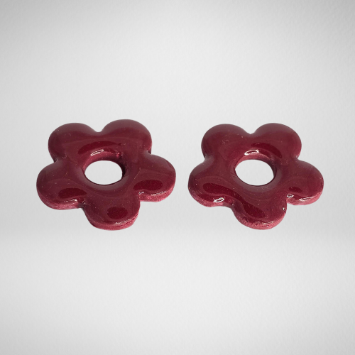 Pampilles pour boucles d'oreilles fleurs
rouge