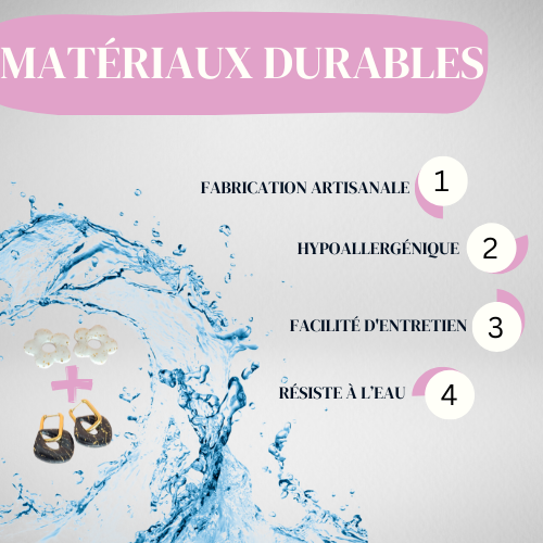 Pampilles et attache interchangeable paillettes dorées