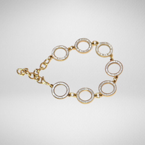 Bracelet ajustable strass faits main