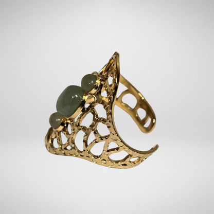 Bague artisanale dorée