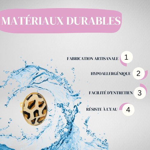Bague pâte polymère artisanale 
Matériaux durables