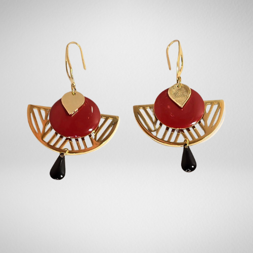 Boucles d'oreilles goutte d'eau acier inoxydable doré - Élégance et modernité - 