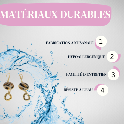 Boucles d'oreilles léopard acier inoxydable 
Matériaux durables