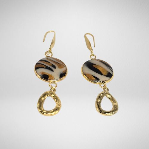 Boucles d'oreilles léopard acier inoxydable
