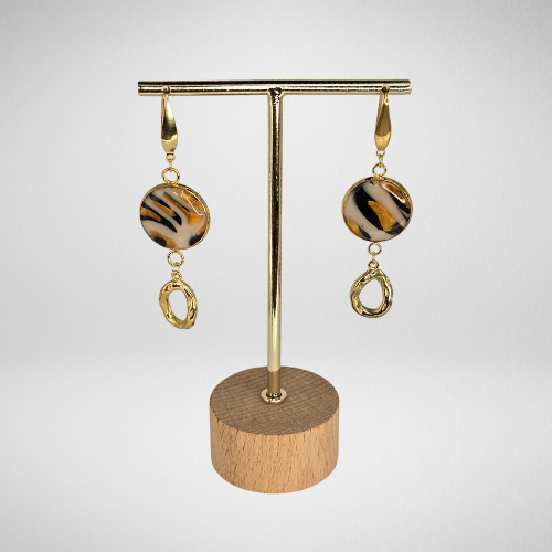 Boucles d'oreilles léopard acier inoxydable
Vue socle