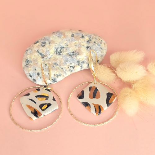 Boucles d'oreilles léopard