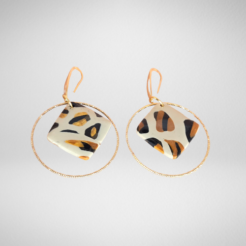 Boucles d'oreilles léopard