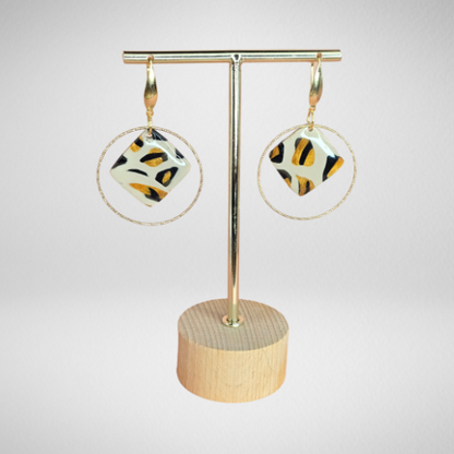 Boucles d'oreilles léopard