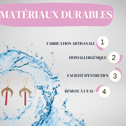 Boucles d'oreilles lune