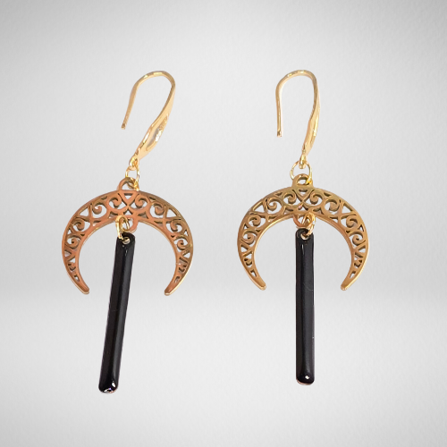 Boucles d'oreilles lune