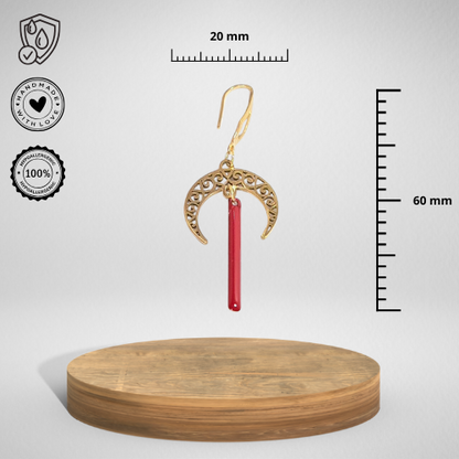 Boucles d'oreilles lune