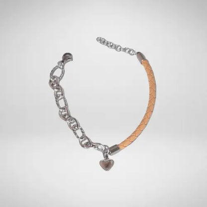 Bracelet cuir tressé