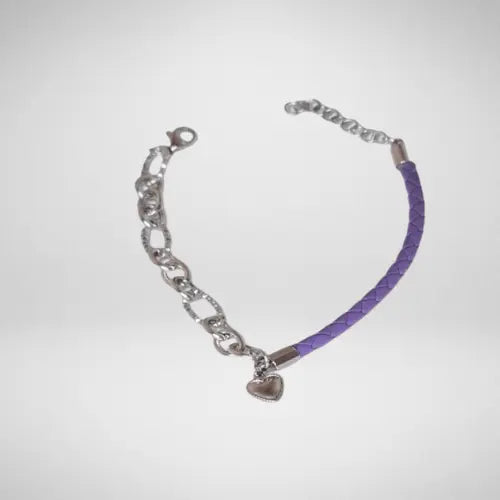 Bracelet cuir tressé