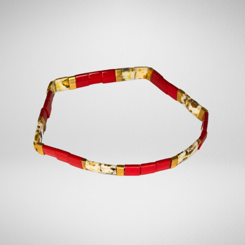 Bracelet en perle rouge