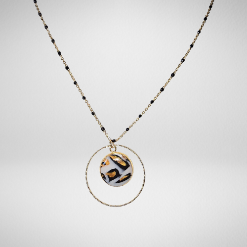 Collier léopard fait main