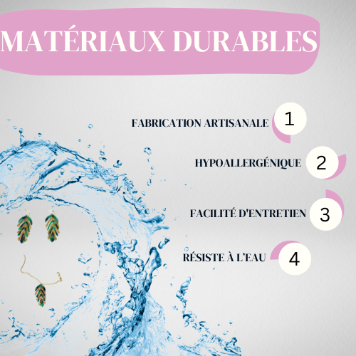 Parure plume artisanale