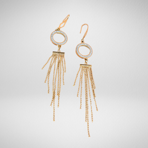 boucles d'oreilles strass faites main