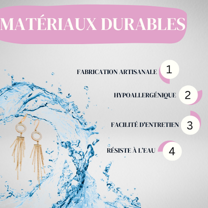 boucles d'oreilles strass faites main