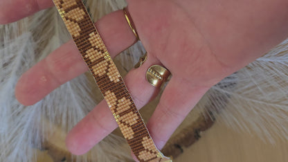 Bracelet Ajustable Tissé Perles Miyuki - Chevron