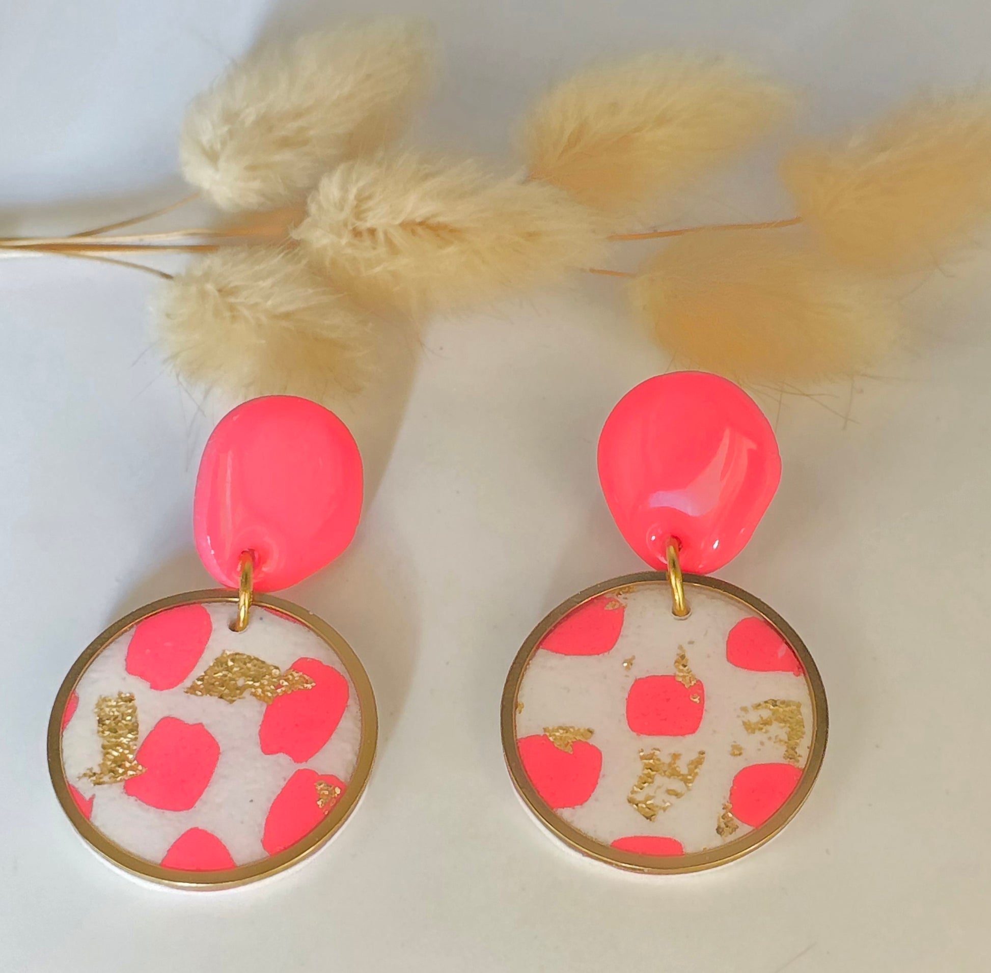 Boucles d’oreilles acier inoxydable aux design géomètrique - vue 2 - Créa Gégé
