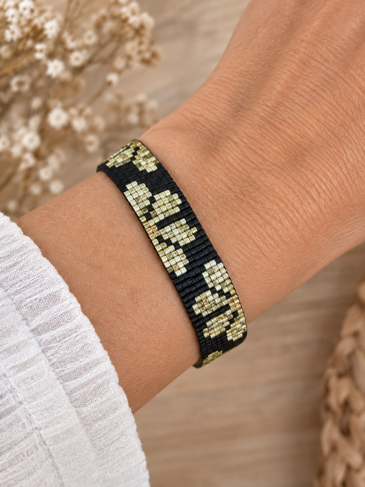 Bracelet Ajustable Tissé Perles Miyuki - Chevron