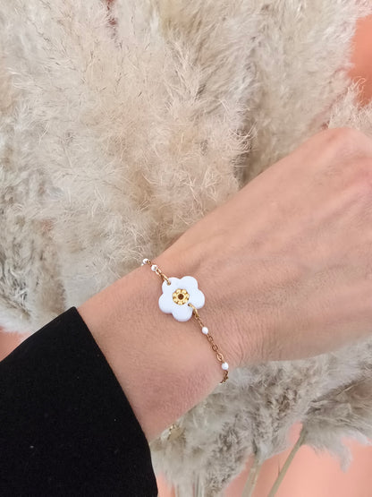 Parure fleur en acier inoxydable - vue 3 - Créa Gégé