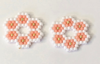 Boucles d’oreilles créoles et perles tissées à la main - Bijou artisanal bohème chic