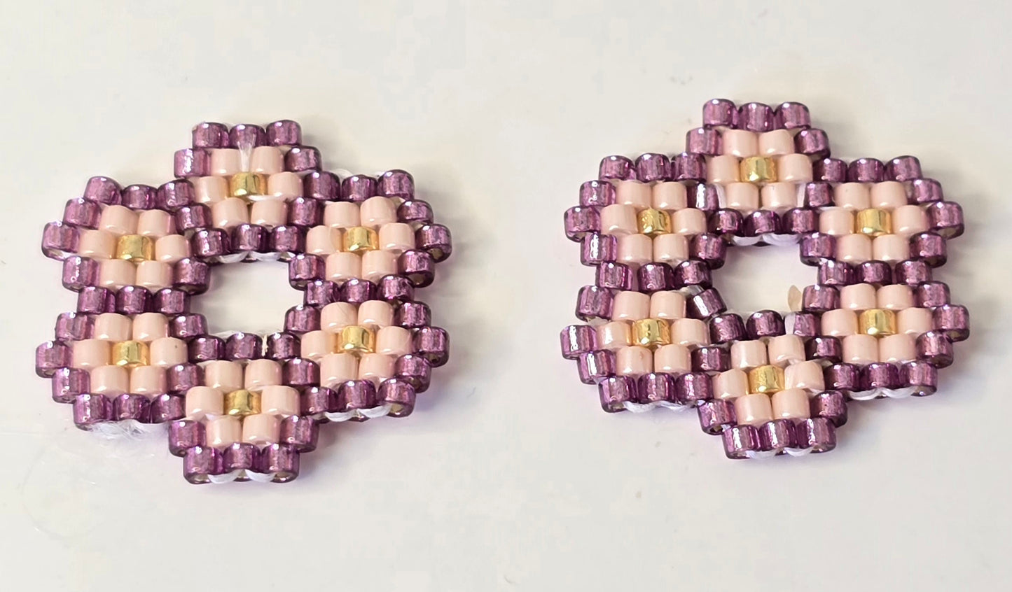 Boucles d’oreilles créoles et perles tissées à la main - Bijou artisanal bohème chic