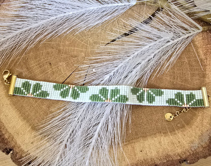 Bracelet Ajustable Tissé Perles Miyuki - Chevron
