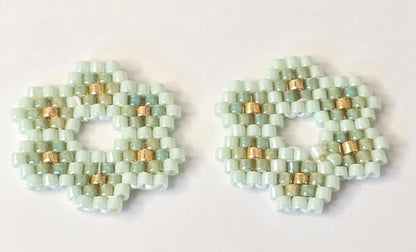 Boucles d’oreilles créoles et perles tissées à la main - Bijou artisanal bohème chic