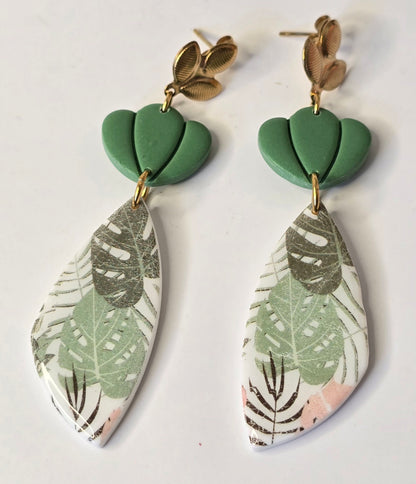 Boucles d’oreilles tropical rose - Acier inoxydable