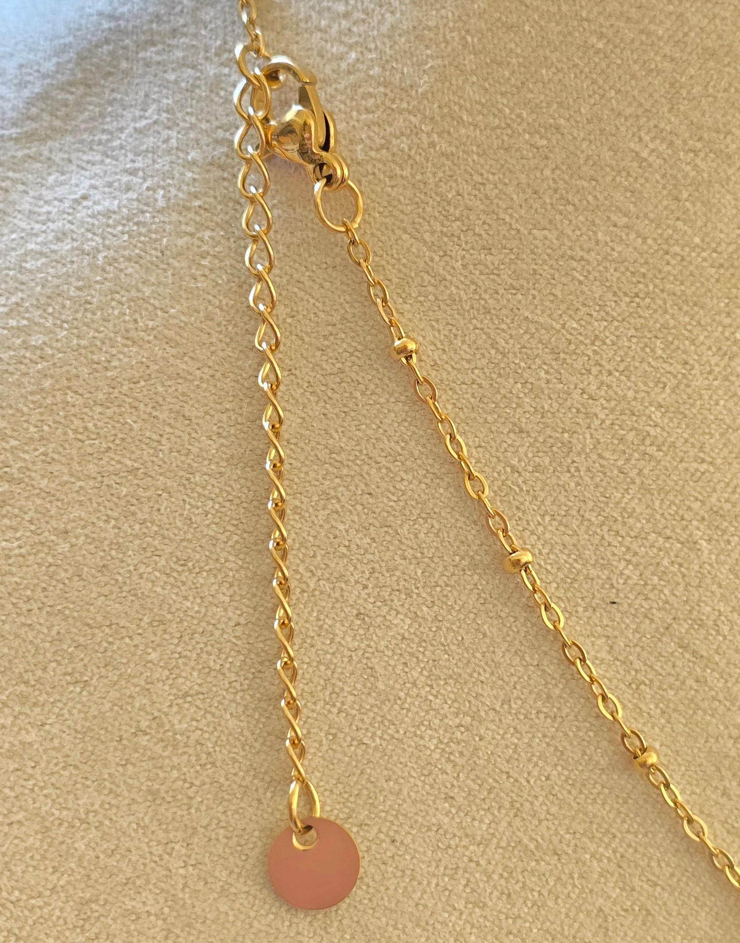 Collier fleur Y - Acier inoxydable doré