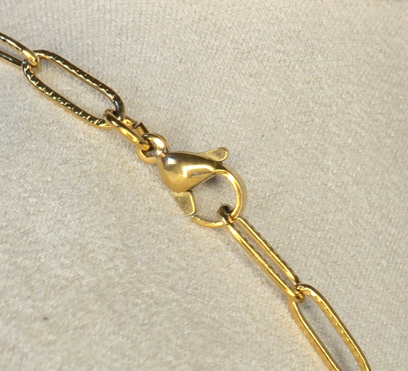 Collier acier inoxydable doré maille marine