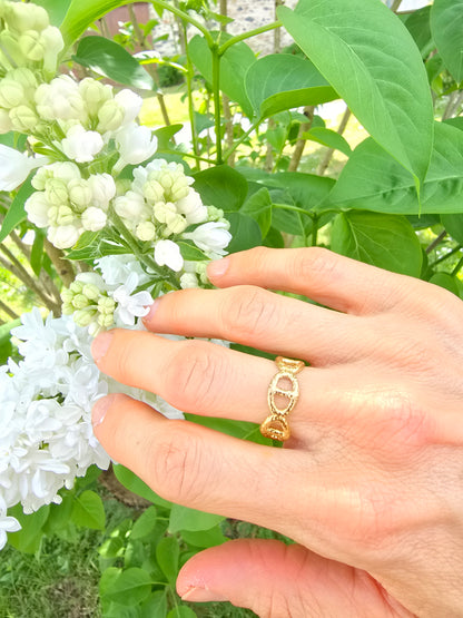 Bague ajustable soleil - Acier inoxydable