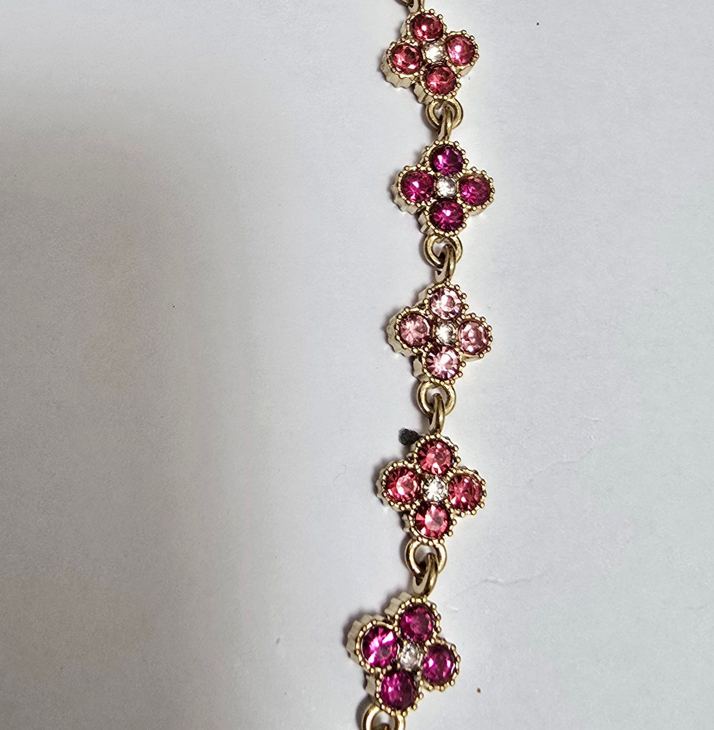 Collier Trèfle Rose - Acier Inoxydable