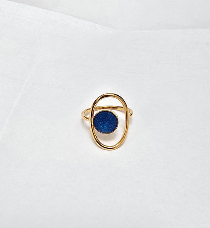 Bague ovale résine ronde ajustable - vue 6 - Créa Gégé