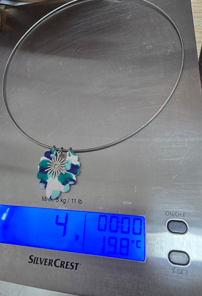 Collier jonc aux Couleurs de l’océan - vue 4 - Créa Gégé