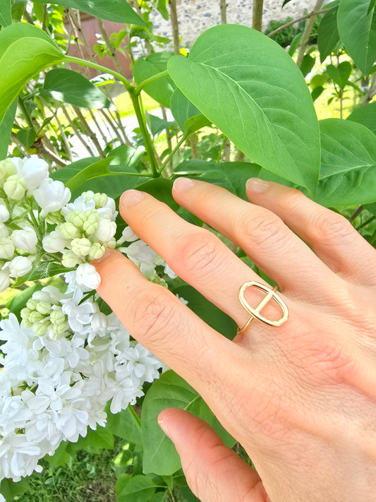 Bague ajustable maille marine - Acier inoxydable