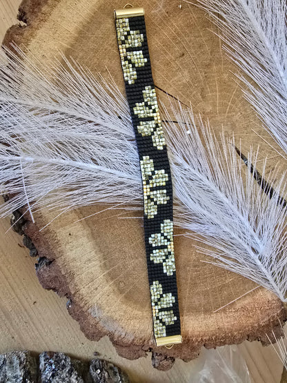 Bracelet Ajustable Tissé Perles Miyuki - Chevron