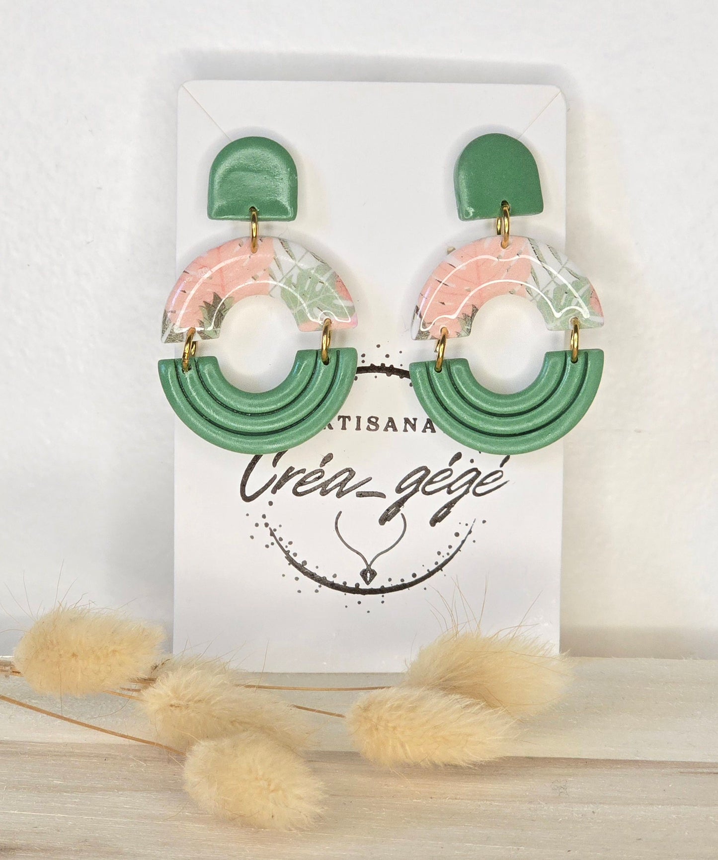 Boucles d’oreilles tropical rose - Acier inoxydable