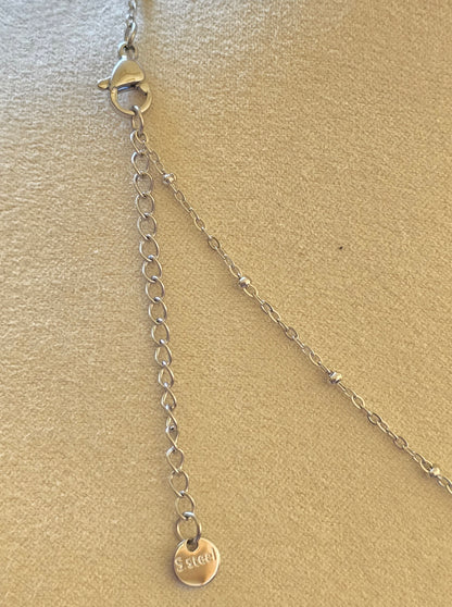 Collier fleur Y - Acier inoxydable doré