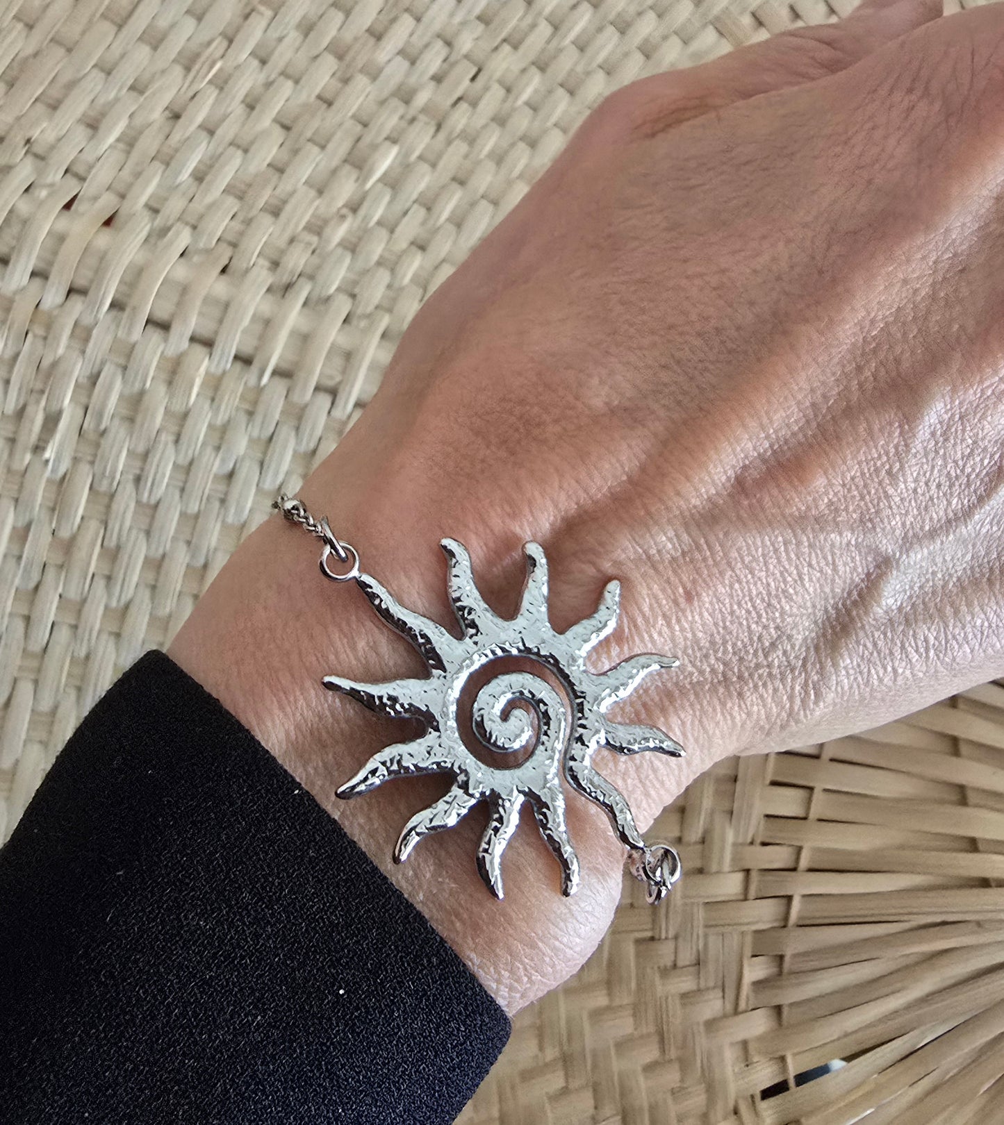 Bracelet soleil doré en acier inoxydable - vue 4 - Créa Gégé